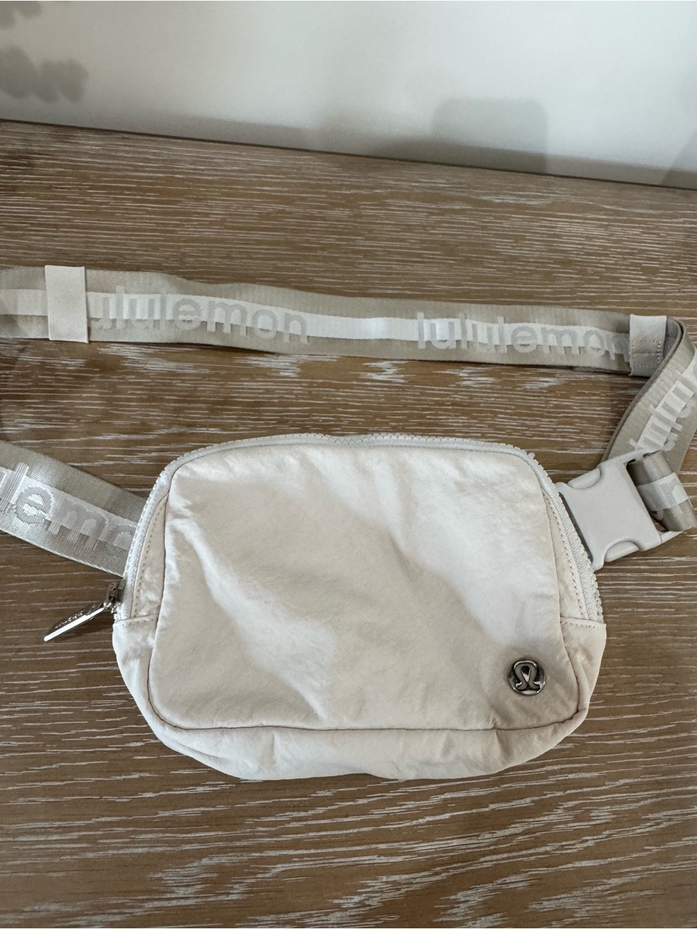 lululemon athletica Cream Belt Bag with Branded Strap